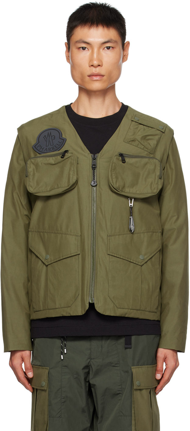 Moncler x Pharrell Williams Khaki Maple Down Jacket