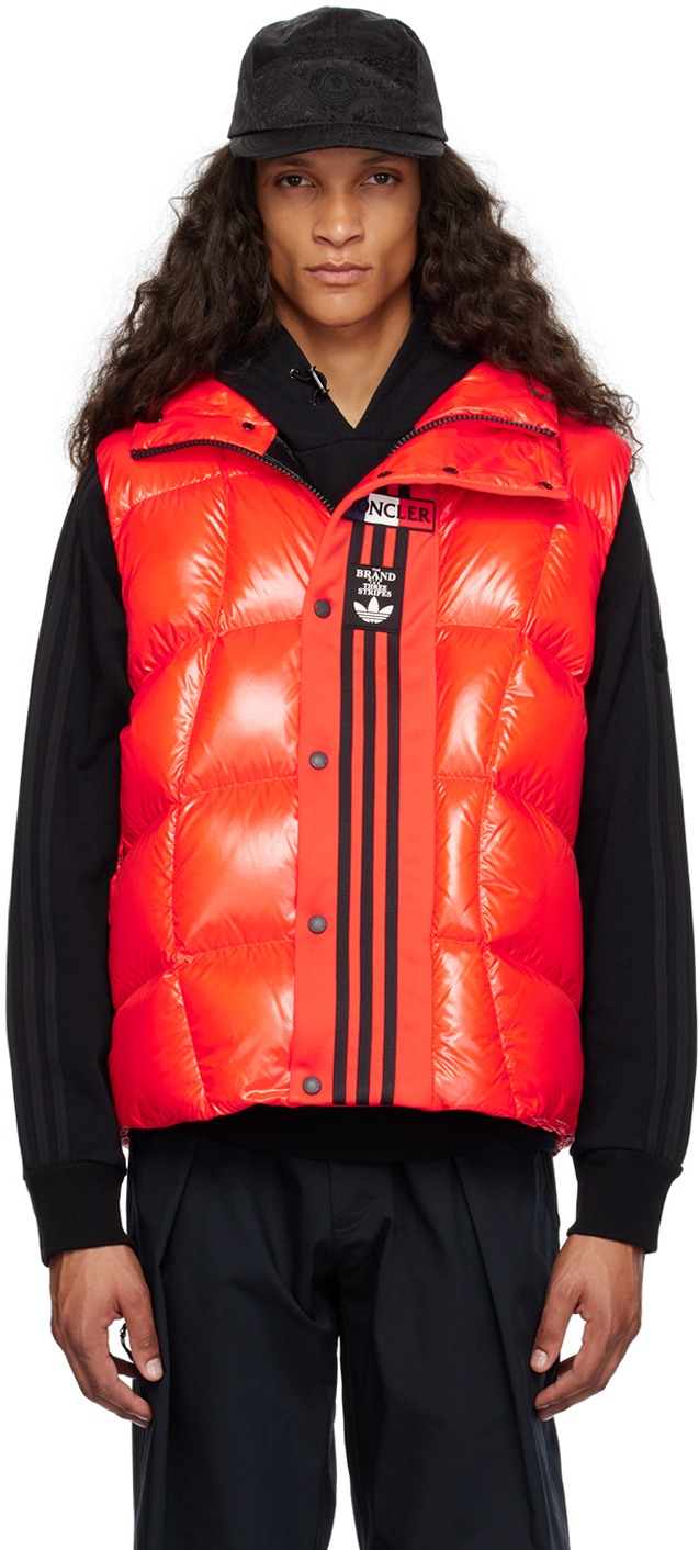 Shop Moncler Genius Moncler X Adidas Originals Orange Bozon Down Vest In 335 Orange