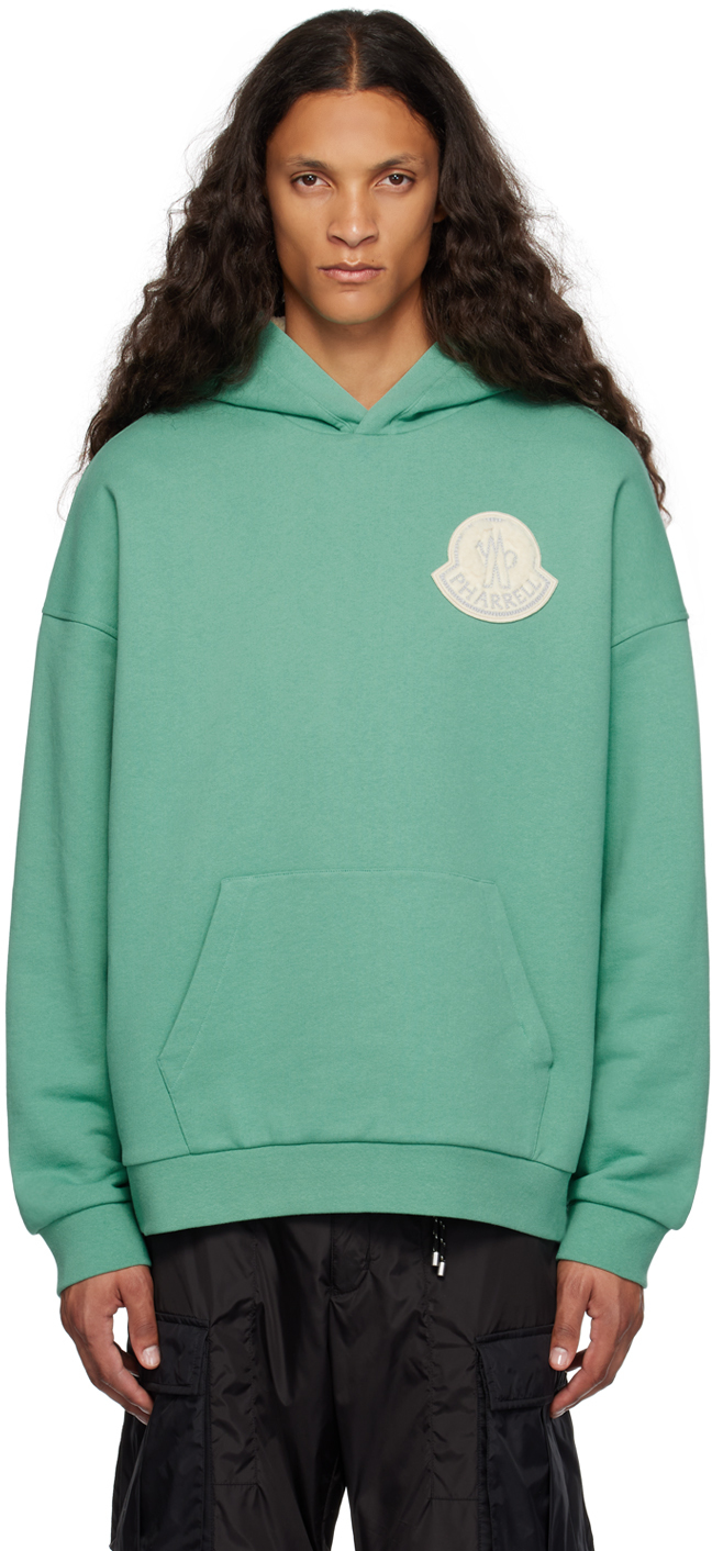 Moncler x Pharrell Williams Green Patch Reversible Hoodie
