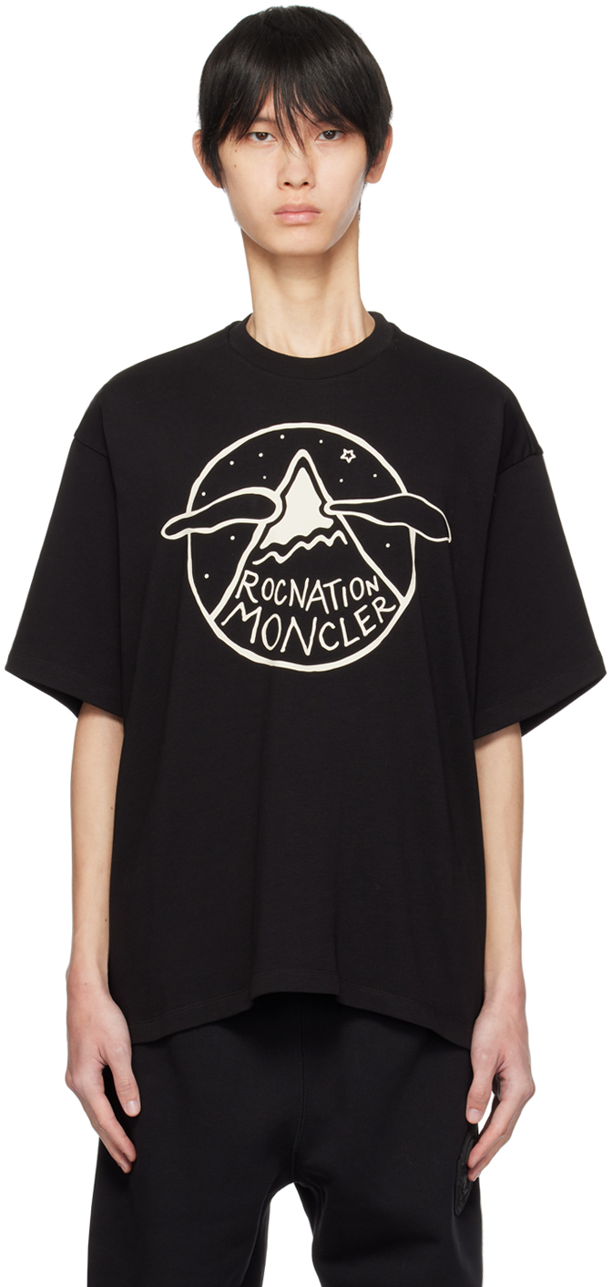 Shop Moncler Genius Moncler X Roc Nation Black T-shirt