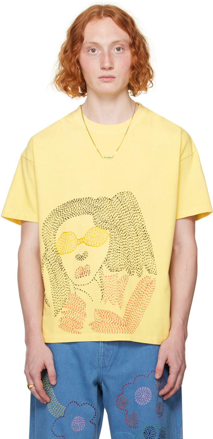 Yellow Woman T-Shirt by Glass Cypress on Sale