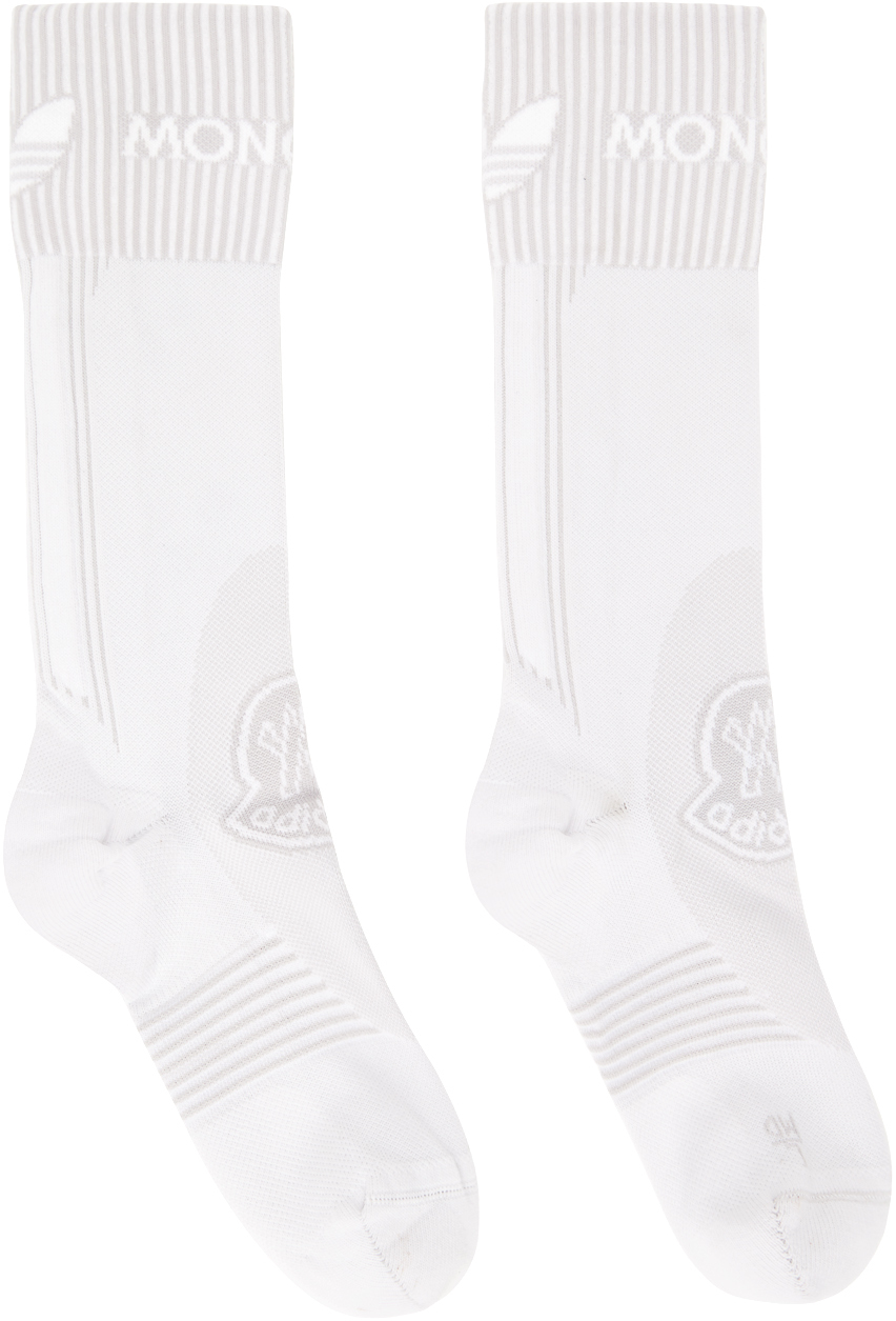 Moncler Genius X Adidas Logo Socks In White