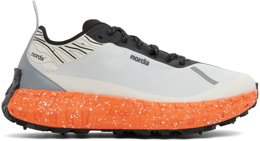 Gray & Orange norda 001 G+ Spike Sneakers