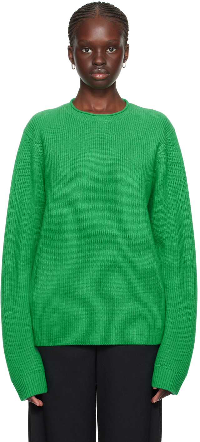 Green True Rib Sweater