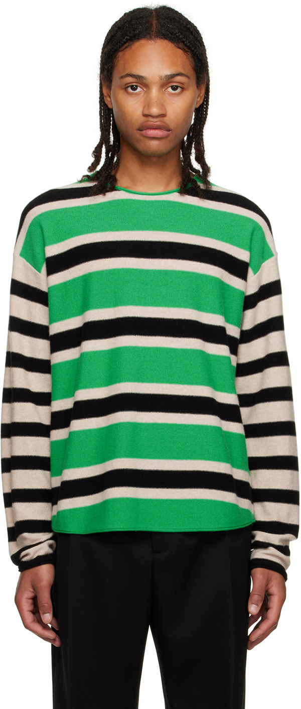 Black & Green Striped Sweater