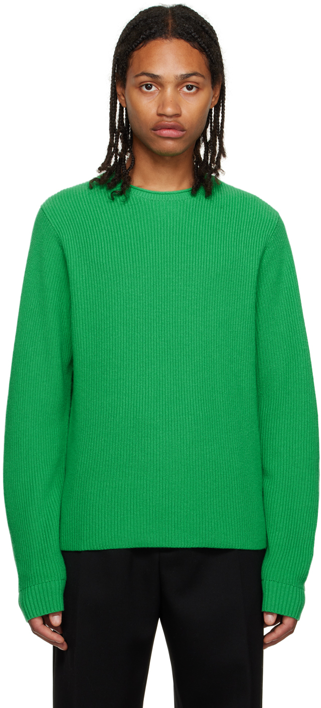 Green True Rib Sweater