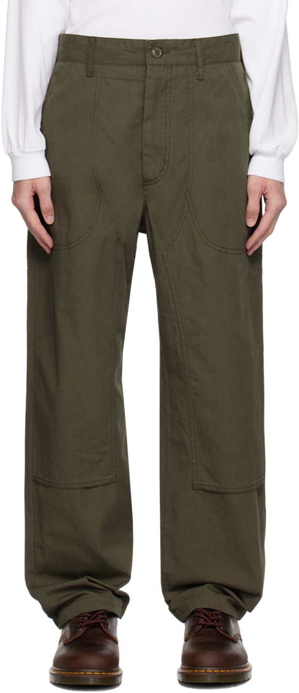 Engineered Garments Green Climbing Trousers In Bk002 C - Olive Heav