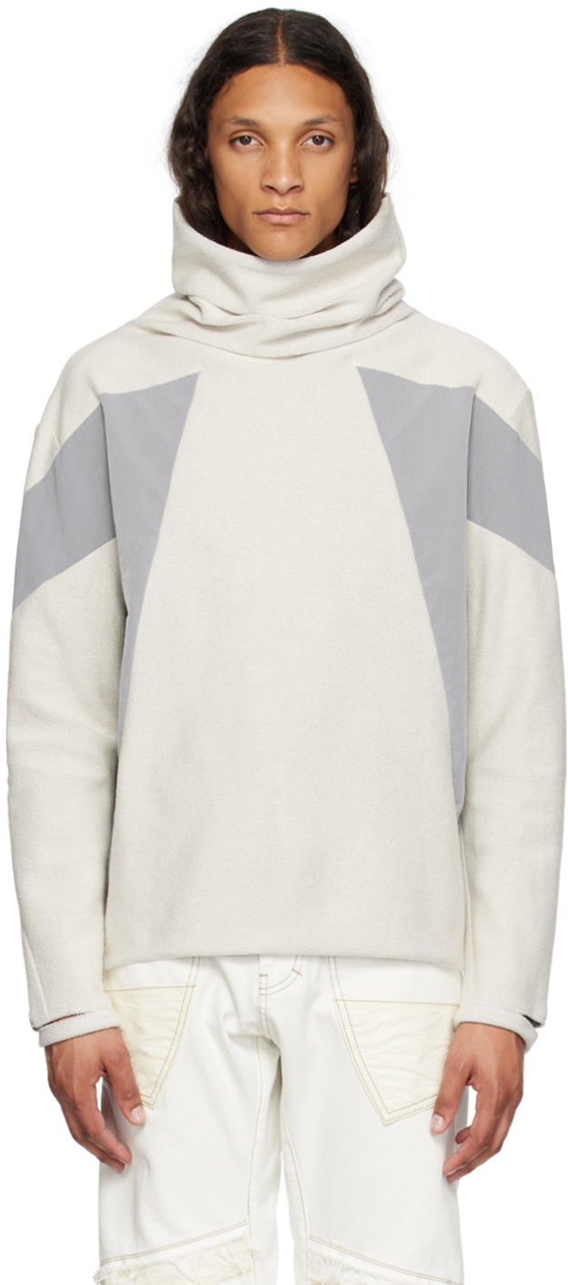 Off-White Paneled Turtleneck