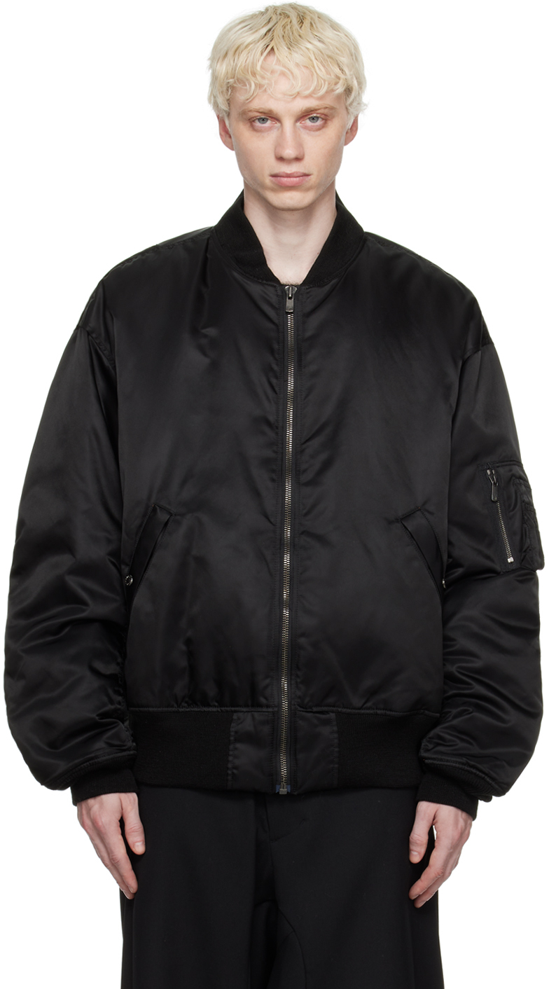 Black 2-Way MA-1 Bomber Jacket