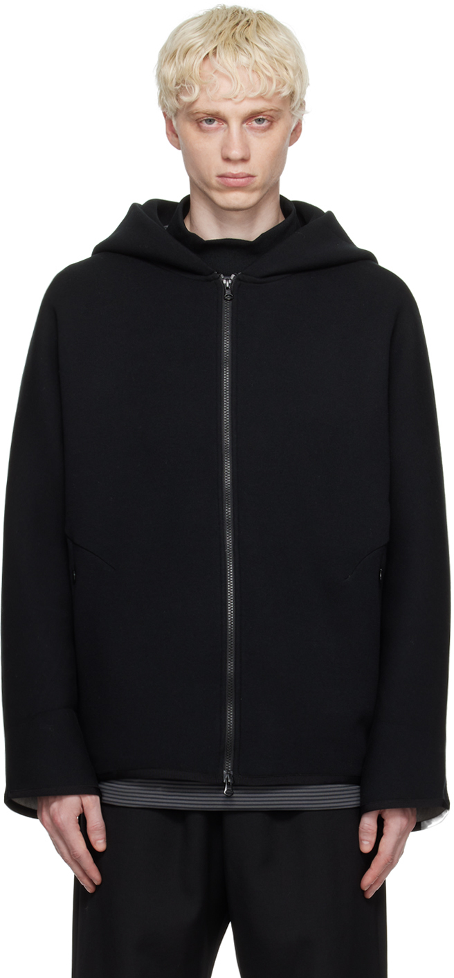 Fumito Ganryu: Black Kinetic Hoodie | SSENSE