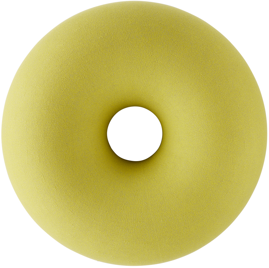 Hem Yellow Boa Pouf In Yellow