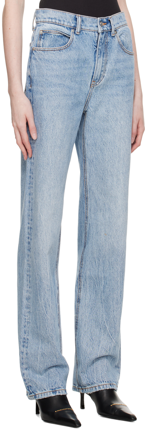 Alexander Wang Indigo Ez Jeans In 442 Light Indigo Fad