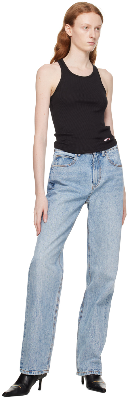 Alexander Wang Indigo Ez Jeans In 442 Light Indigo Fad