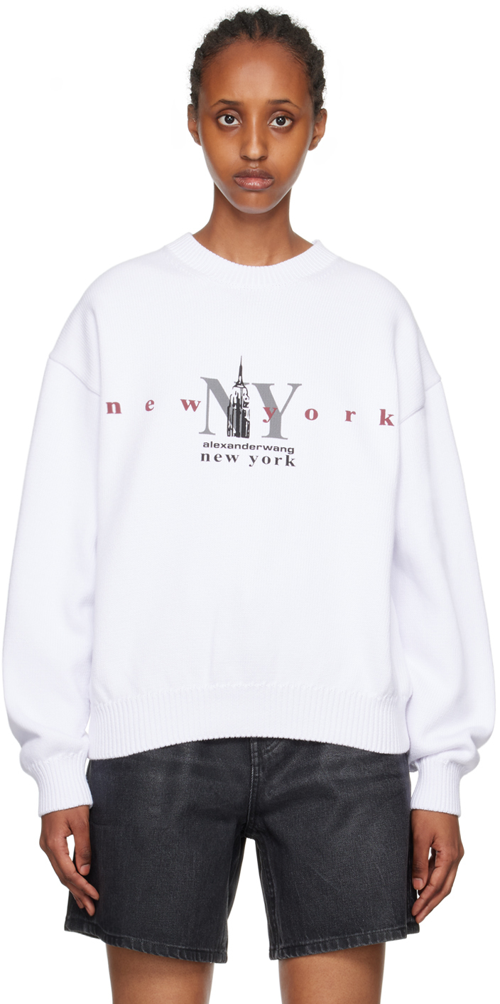 White Empire State Sweater