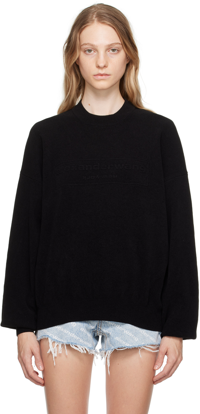 Black Embossed Sweater