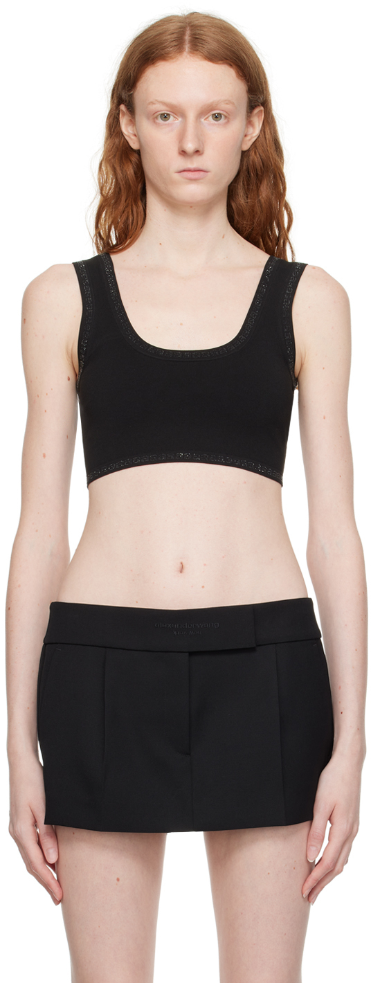 Black Crystal Camisole by Alexander Wang on Sale