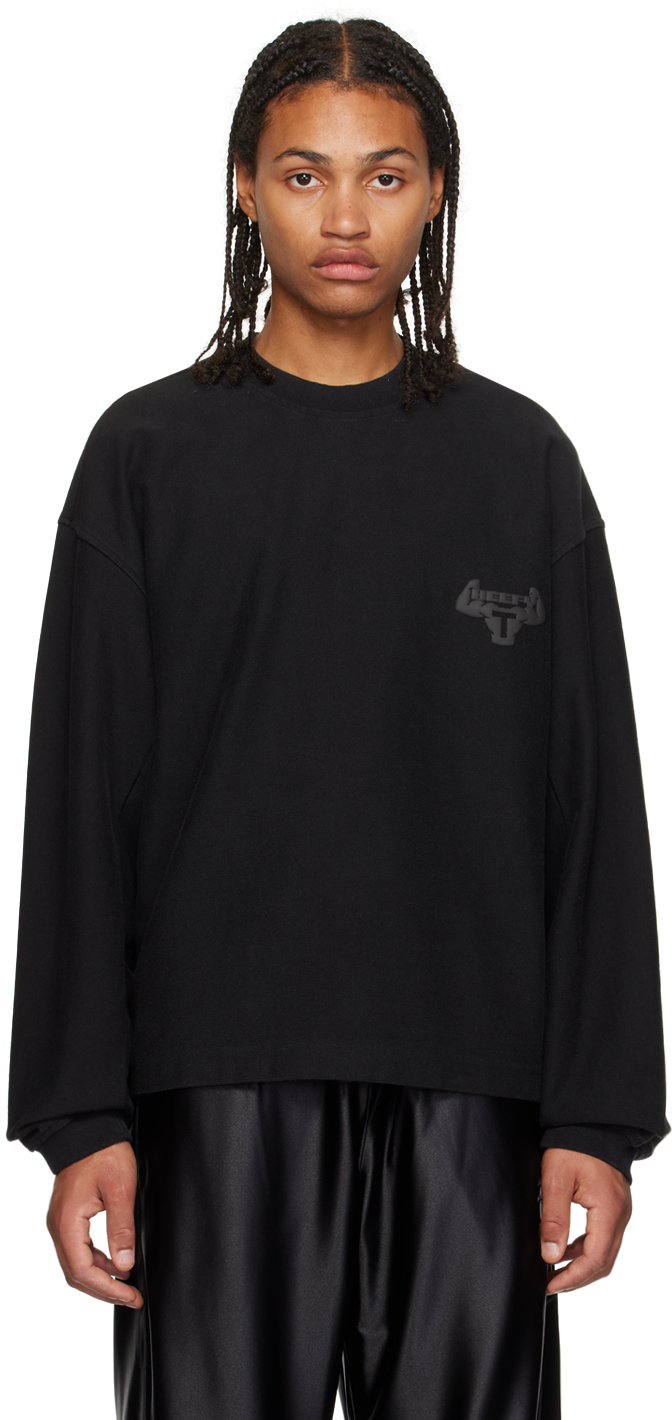 Alexander Wang: Black Graphic 'Beefy' Sweatshirt | SSENSE