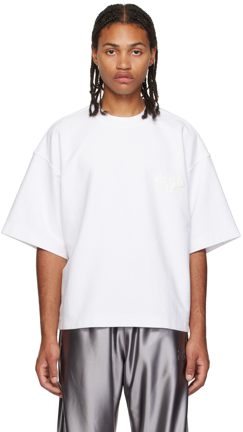 Alexander Wang Beefy Graphic Tee In Japanese Jersey In White