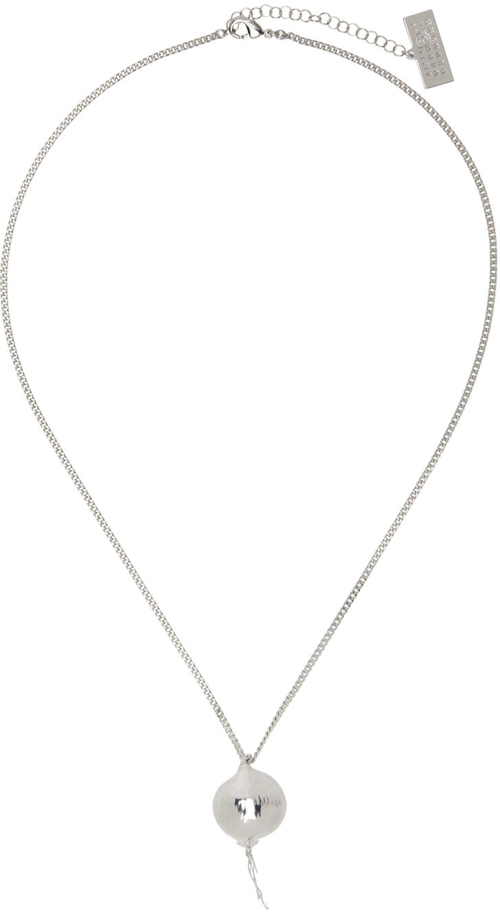 Silver Onion Necklace by MM6 Maison Margiela on Sale