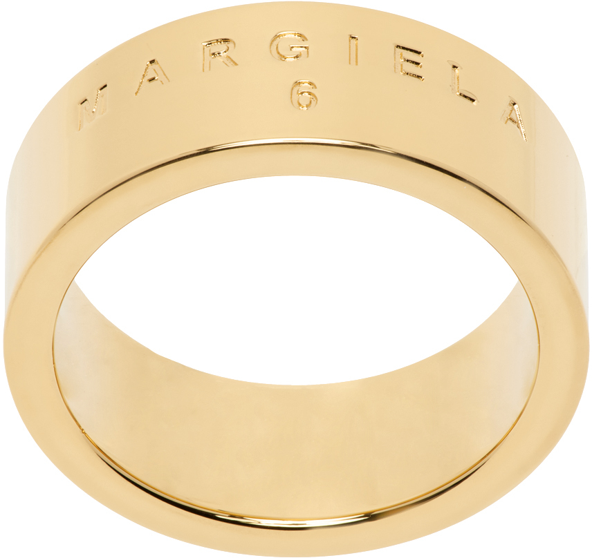 Gold Minimal Logo Ring