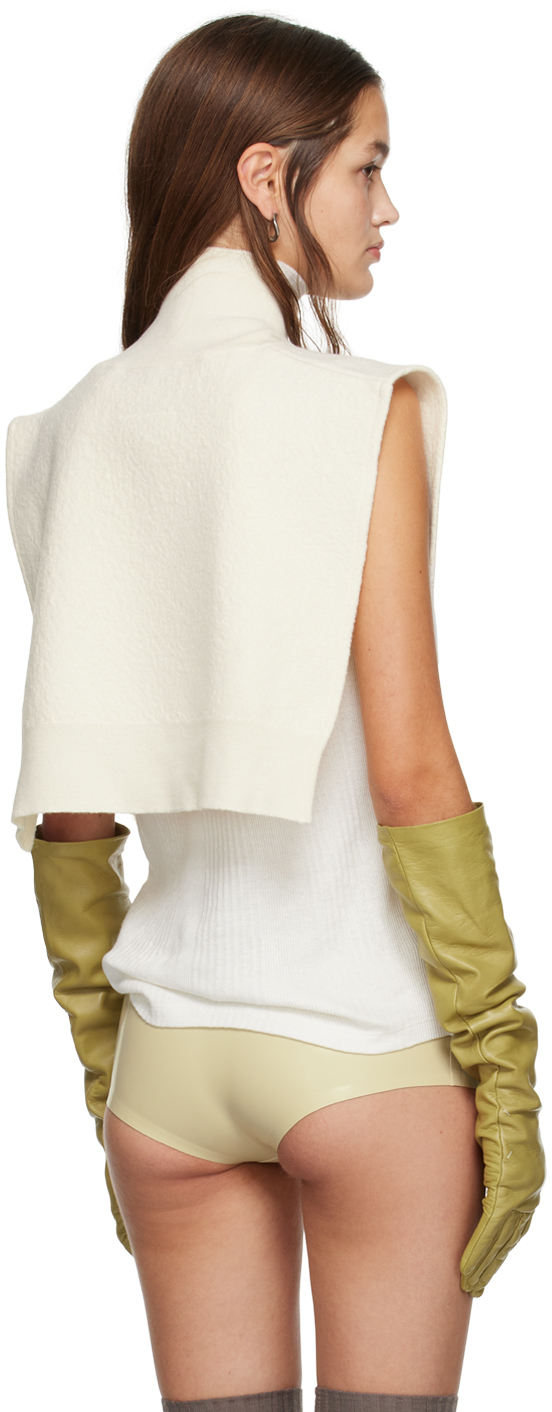Mm6 Maison Margiela Off-white Turtleneck Vest In 101 Off White