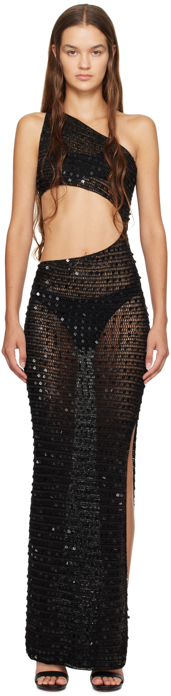 Robe Boohoo Night Catrina Pailletée Nude Taille 8 – Bretelles Feston – Neuve
