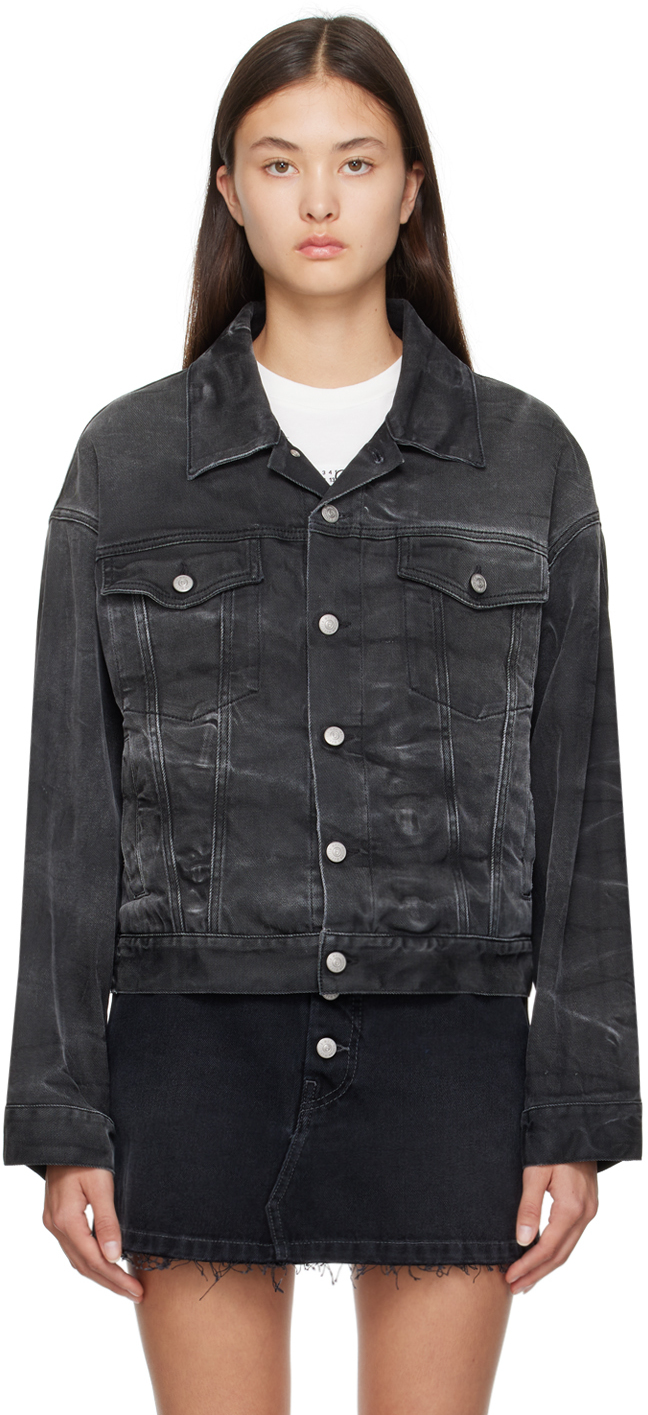 Black Faded Denim Jacket