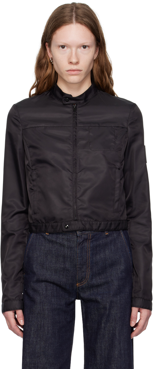 Shop Mm6 Maison Margiela Black Band Collar Jacket In 900 Black