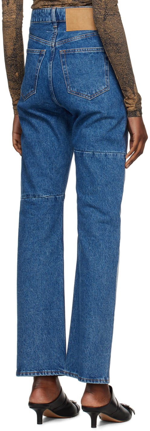 Mm6 Maison Margiela Indigo Coated Jeans In 974 Medium Indigo