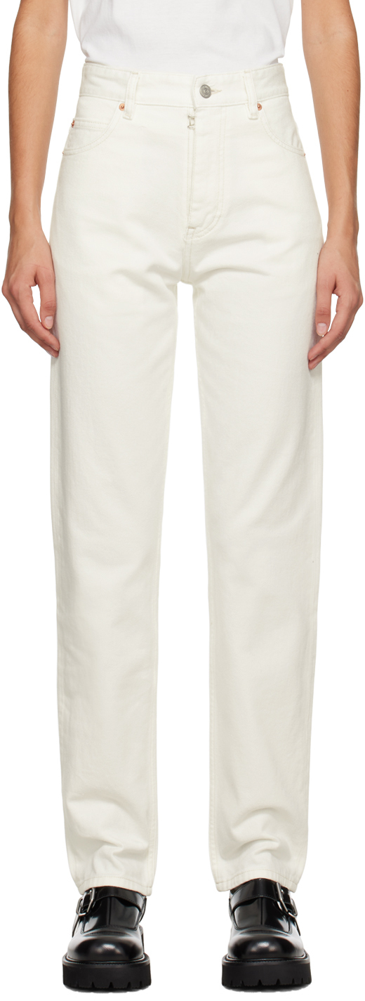 White Five-Pocket Jeans