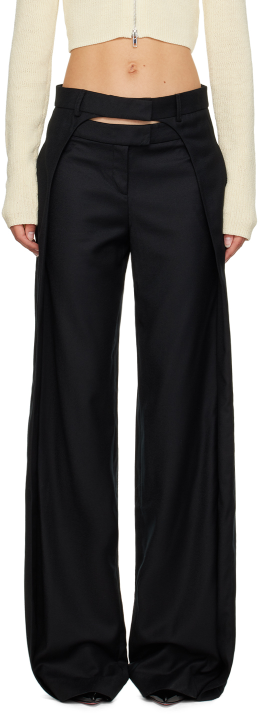 Aya Muse Black Pleated Trousers