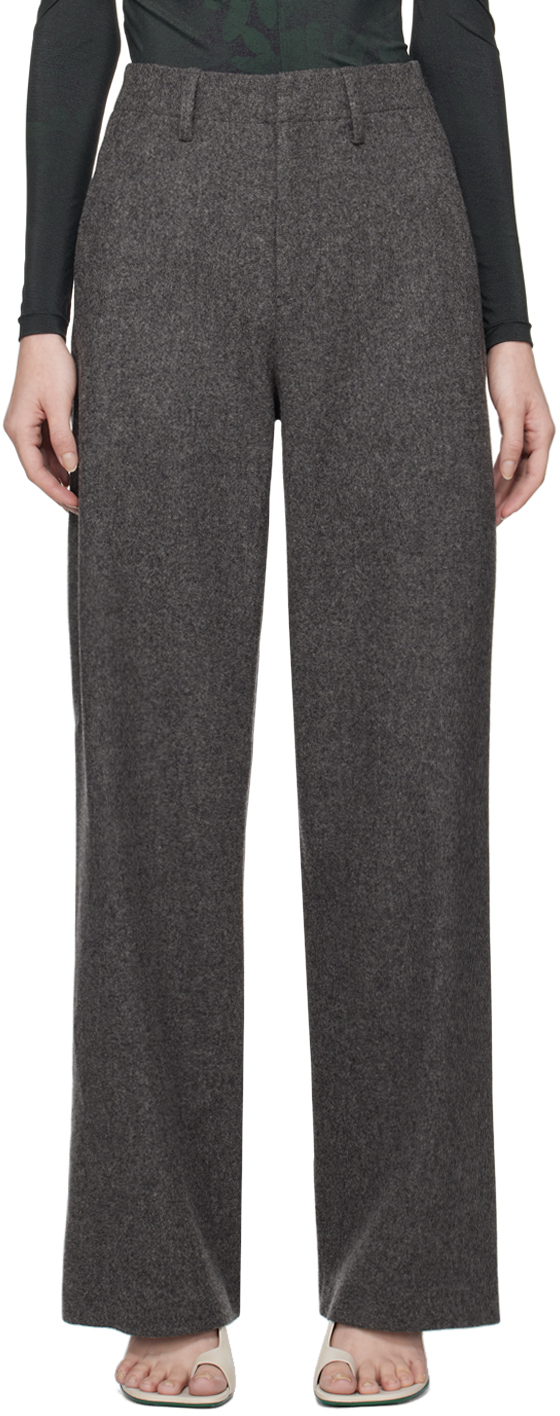 Shop Mm6 Maison Margiela Gray Four-pocket Trousers In 858m Grey Melange