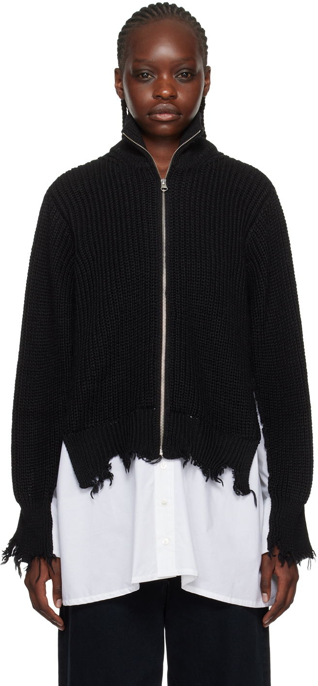 Black & White Paneled Sweater