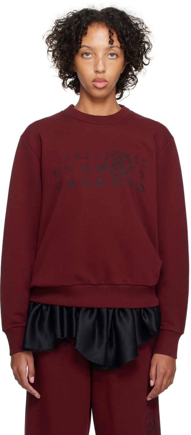 Red discount printed sweatshirt