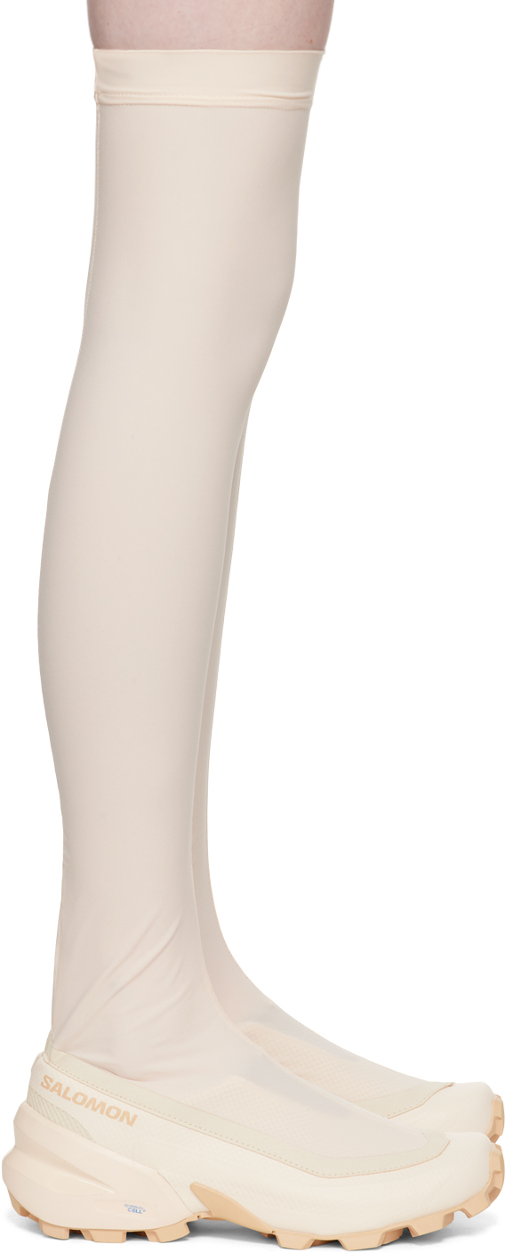 Shop Mm6 Maison Margiela Off-white Salomon Edition Crosswader Boots In H9590 Vanilla Cream/