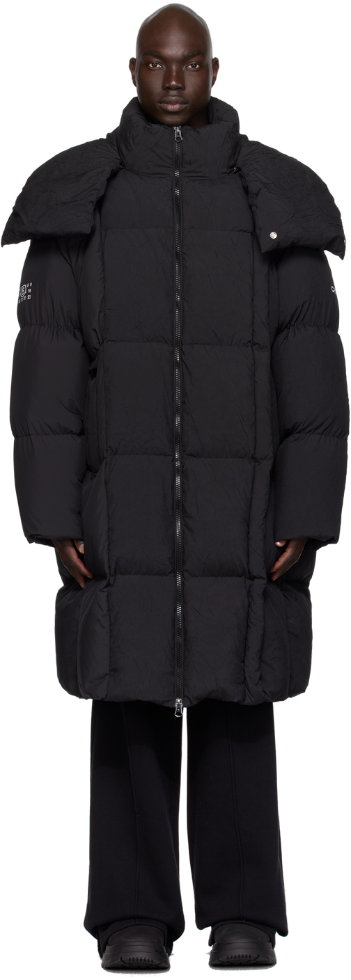 Black CHENPENG Edition Down Coat by MM6 Maison Margiela on Sale