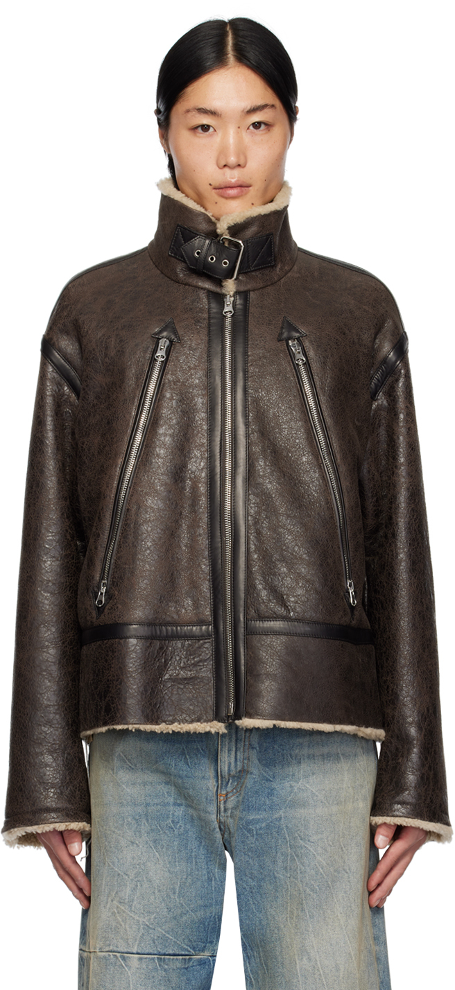 Balmain Spencer Monogram Quilted Leather Jacket In Black