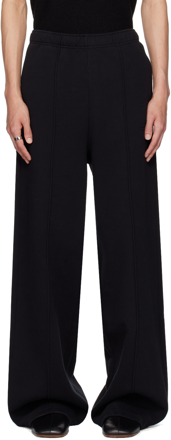 Gantly Black Wide Leg Relaxed Sweatpants