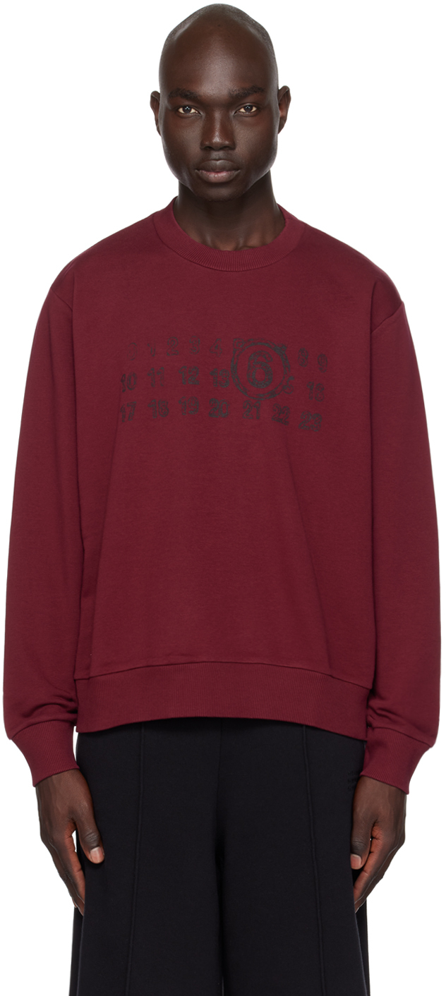 Burgundy Print Sweatshirt