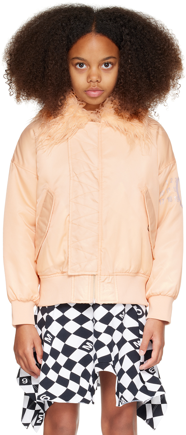 MM6 Maison Margielaのキッズ｜ピンク パデッド ジャケットが