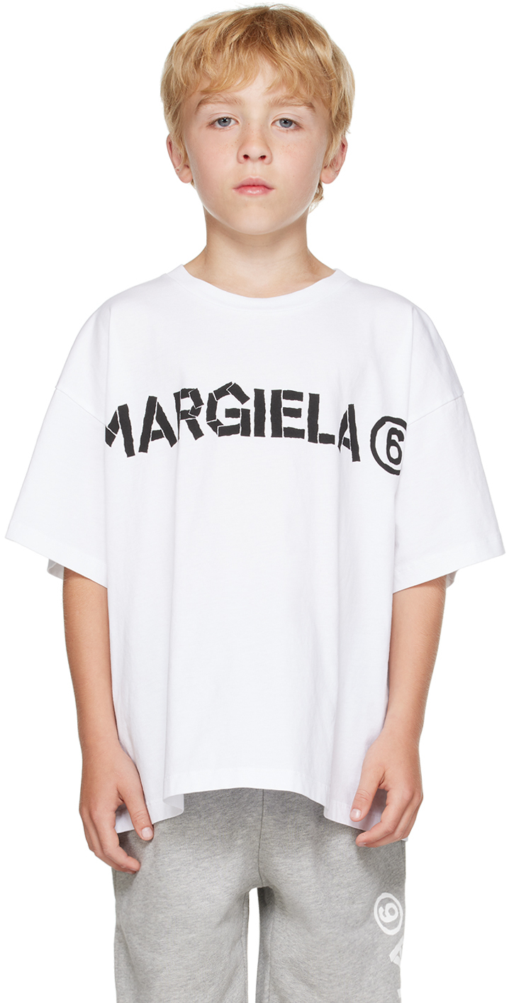 MM6　Maison Margiela　新品ロゴT シャツ　ホワイトロゴコットンTシャツ