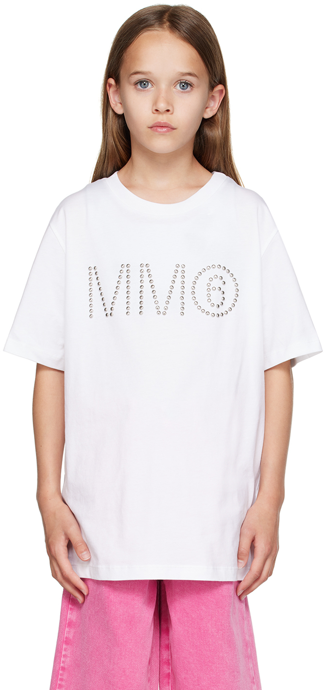 MM6 Maison Margielaのキッズ｜ホワイト スタッド Tシャツがセール中