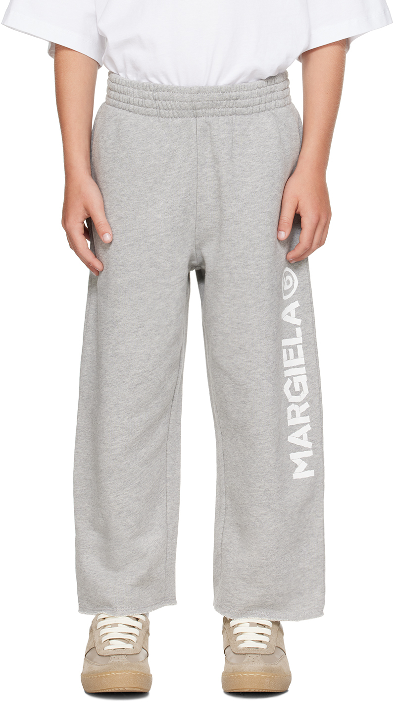 MM6 Maison Margiela Kids stud-detail track pants - White