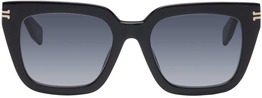 Marc Jacobs Black Icon Edge Sunglasses In 807 Black