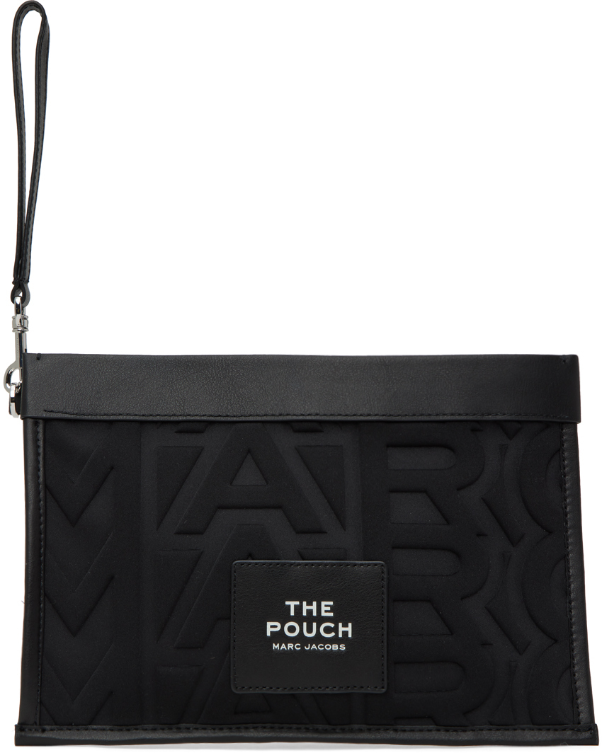 Marc Jacobs Black Monogram Embossed Leather Shoulder Strap Marc Jacobs