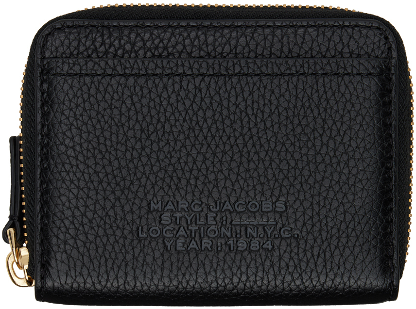 Marc Jacobs Zip Around Leather Wallet In 001 Black