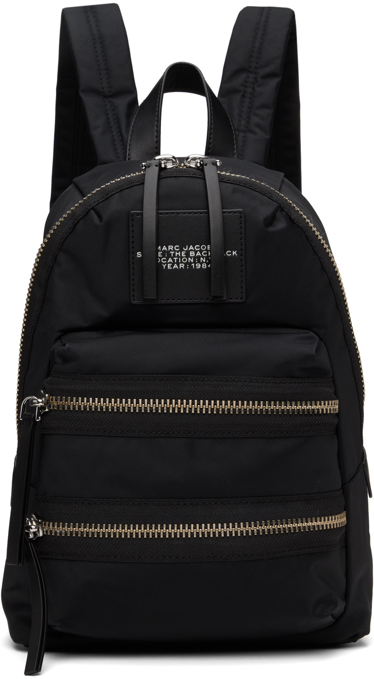 Marc Jacobs Black Medium Biker Backpack In 001 Black