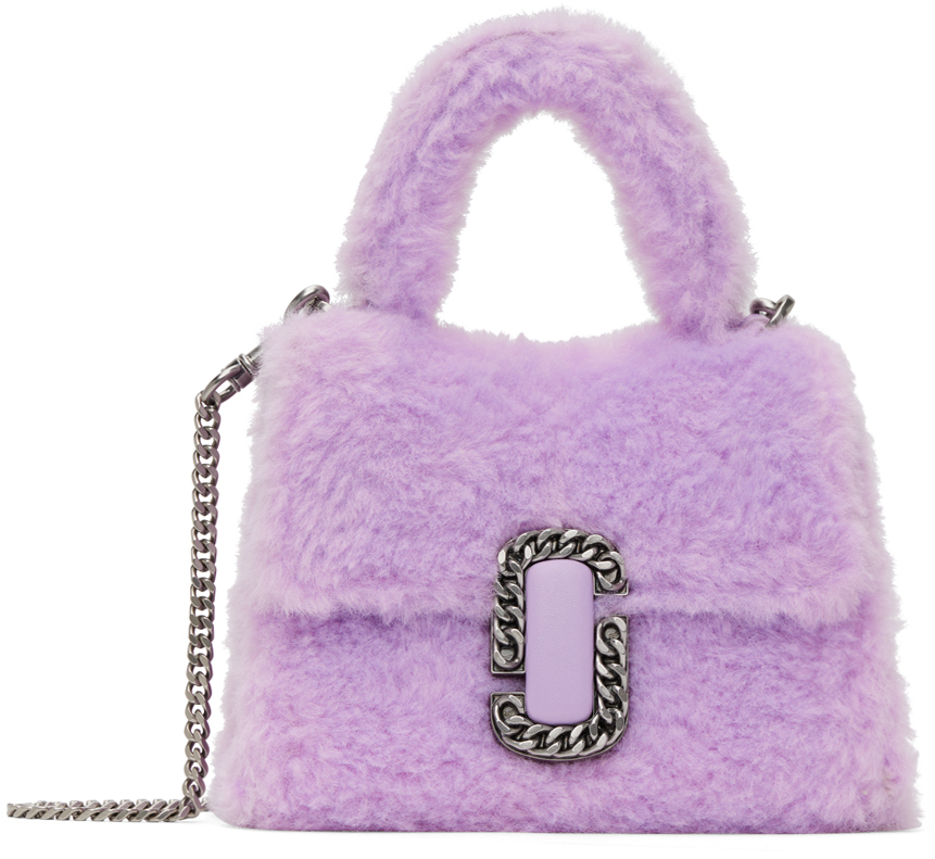 Shop Marc Jacobs Purple 'the St. Marc Mini' Top Handle Bag In 533 Lilac