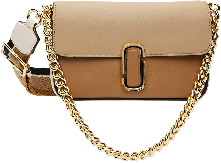 Marc Jacobs Purse North South crossbody bag Beige Tan Leather in