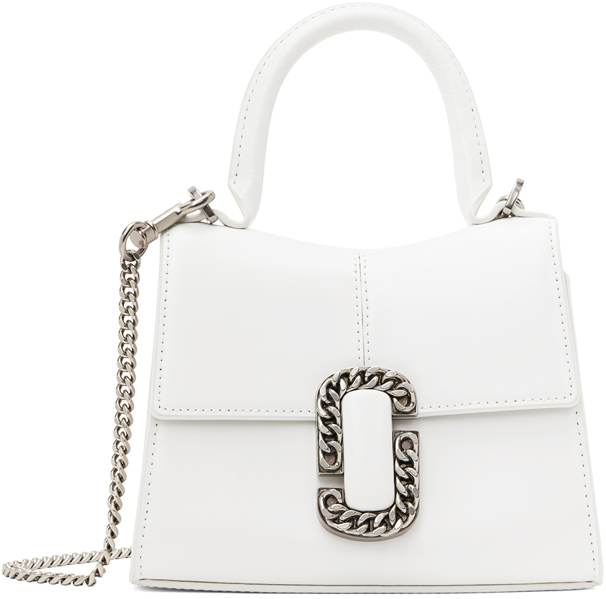 Marc Jacobs White Mini 'the St. Marc' Bag In 100 White